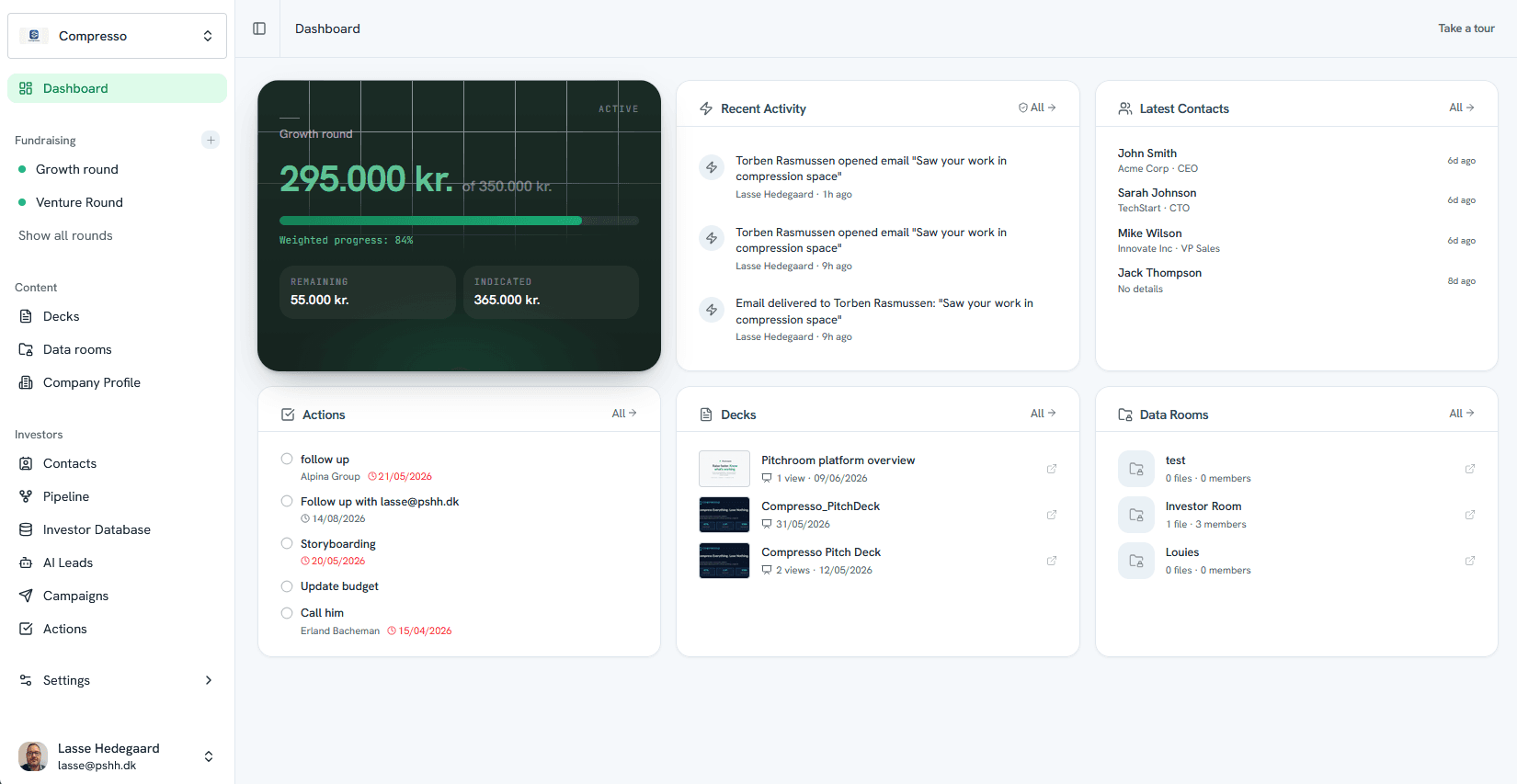 Pitchroom platform screenshot